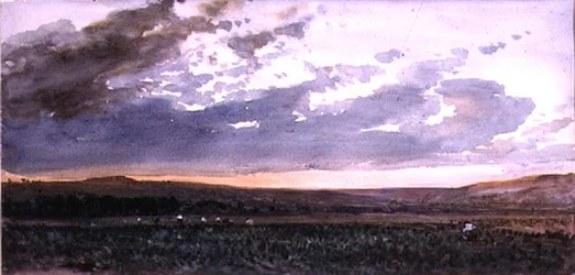 Landscape with Rustics Working: Evening Effect